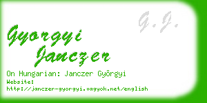 gyorgyi janczer business card